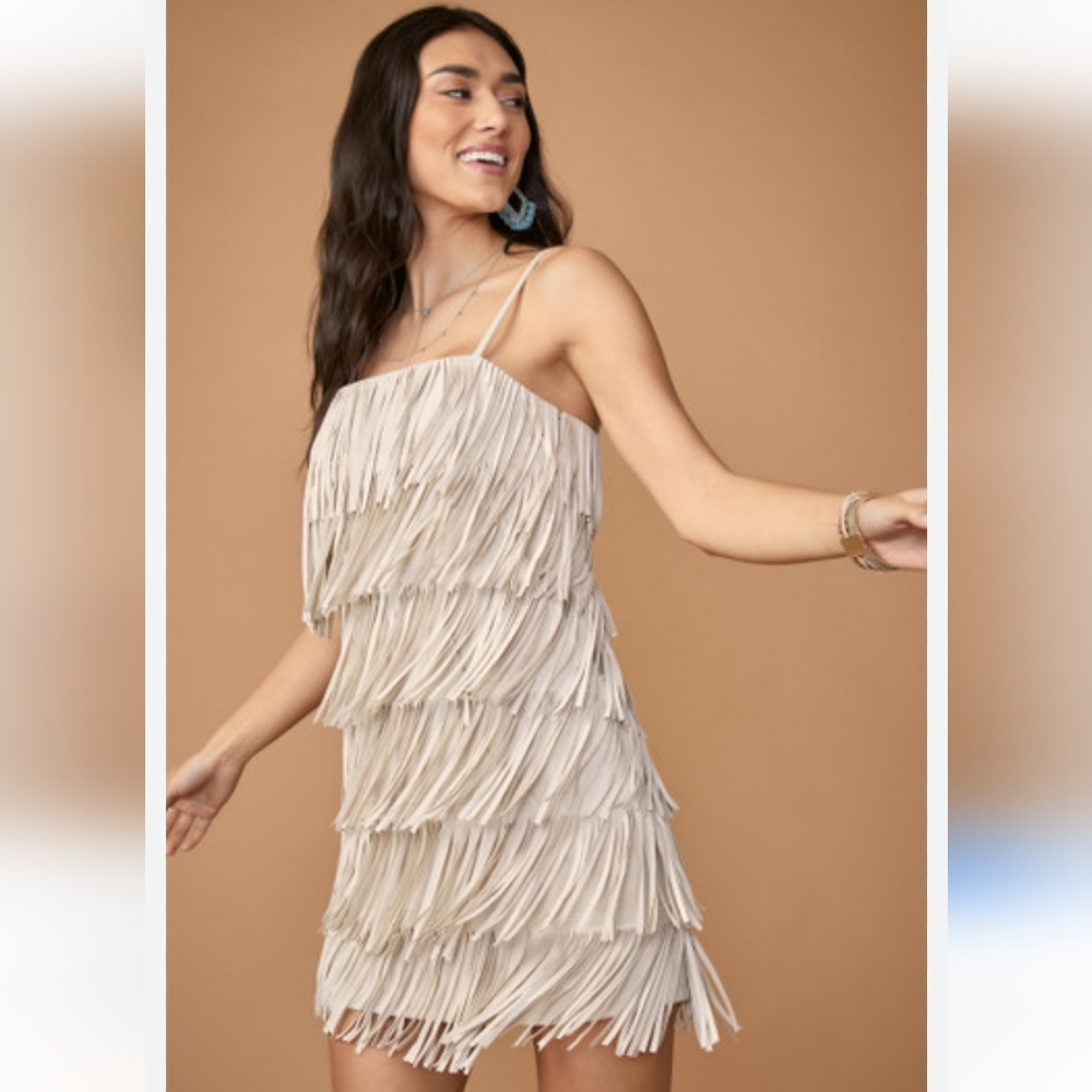 NWOT Trixxy Western Fringe Mini Dress Women's Size Medium